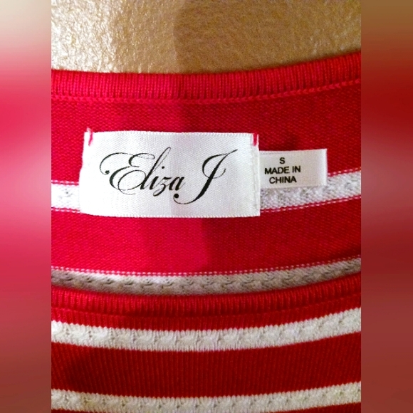 Eliza J Stripe Knit Fit and Flare Dress - Picture 4 of 4